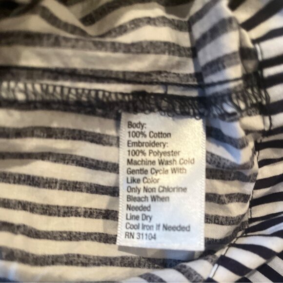 The Limited Womens Blouse 3/4 Sleeve Top Stripe Multicolor Lace Trim Size 1X - Picture 4 of 12